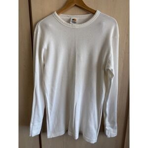 Bass Pro Shops Waffle Knit Thermal White Mens  XLT Shirt Long Sleeve EUC